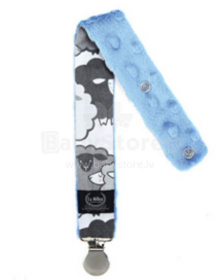 La Millou Art. 84426 Pacifier Hander Graphite Sheep Family&Sky Klipsis knupītim