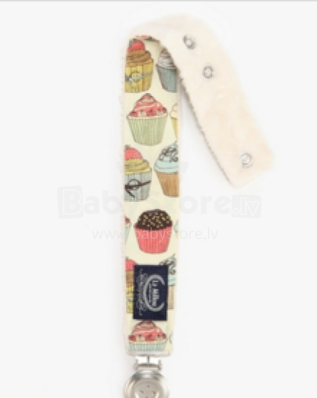 La Millou Art. 84431 Pacifier Hander Cupcakes&Ecru Klipsis knupītim
