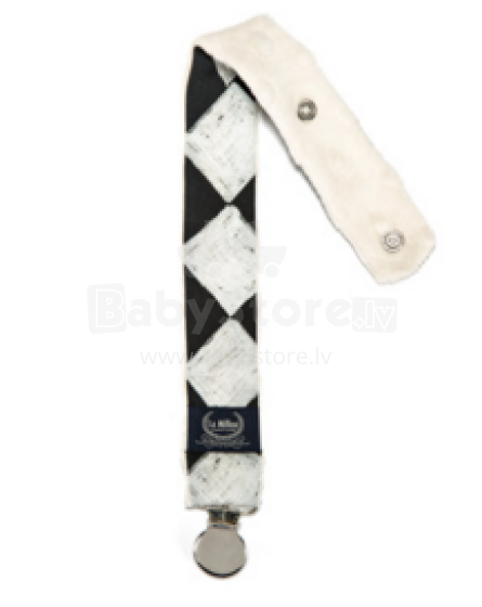 La Millou Art. 84437 Pacifier Hander Follow Me Chessboard&Ecru Клипса для пустышки