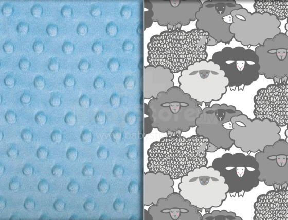 La Millou Art. 84443 Double Pacifier Hander Graphite Sheep Family&Sky Двойная клипса для пустышки