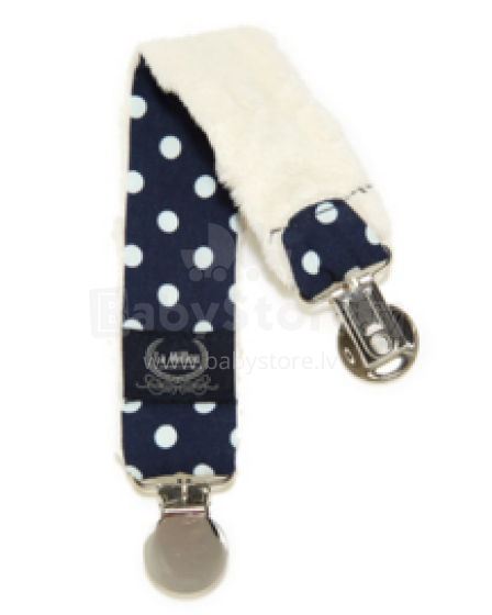La Millou Art. 84449 Double Pacifier Hander Polka Dots&Ecru Dubultais klipsis knupītim