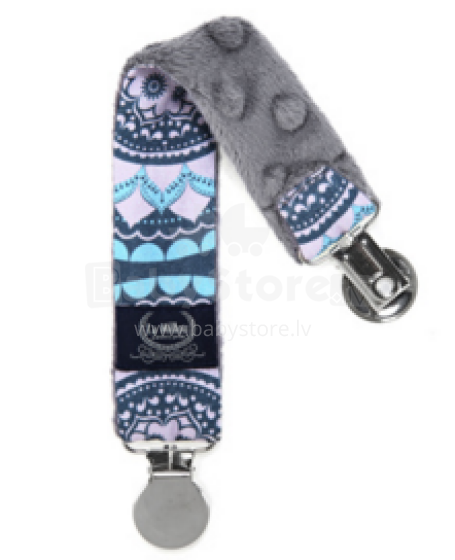La Millou Art. 84450 Double Pacifier Hander Mosaic&Grey Dubultais klipsis knupītim