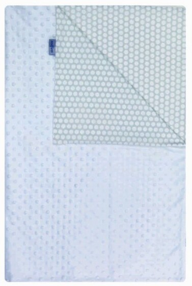 Womar Zaffiro Art.30306 Blue Мягкое двухсторонее одеяло-пледик из микрофибры (раз.75x100см)