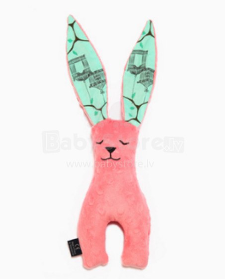 La Millou By Magdalena Roczka Art. 84550 Bunny Coral Maggie Rose Mint Mīksta miega rotaļlieta Trusis