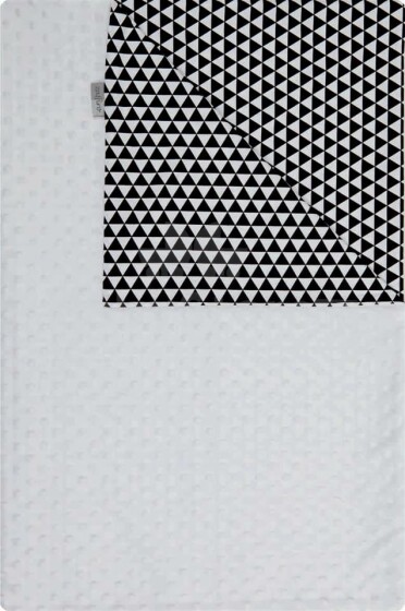 Womar Zaffiro Art.84637 Black&White Plediņš divpusējs no mikrofibras (izm.75x100 cm)