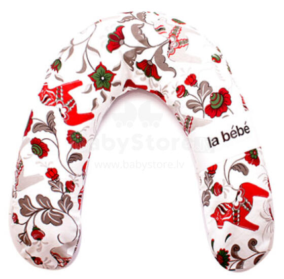 La Bebe™ Rich Maternity Pillow Art.17935 Swedish Red/White Horse 30x104 cm