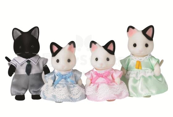 Sylvanian Art.5181SYL Melnbalto kaķu ģimene