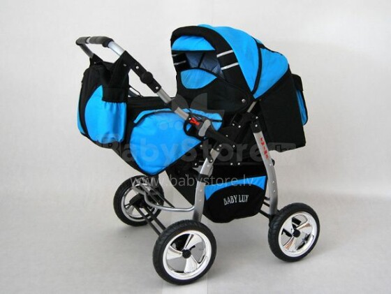 Raf-pol Twins Art. 4614 Детская универсальная современная коляска для двойни с надувными колесами [всё в комплекте]