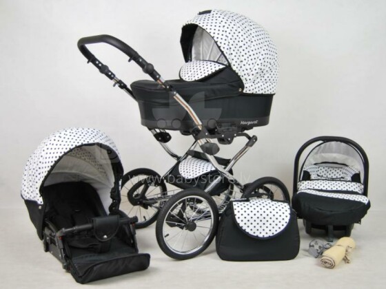 Raf-pol Margaret Exclusive Art. 84690 Детская универсальная современная коляска с надувными колесами 2в1 [всё в комплекте] 