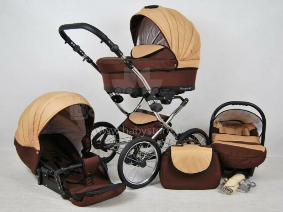 Raf-pol Margaret Exclusive Art. 84692 Детская универсальная современная коляска с надувными колесами 2в1 [всё в комплекте] 