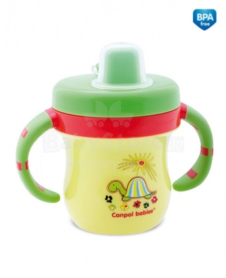 „Canpol“ kūdikiams 2/423 puodelis, skirtas kūdikiams nuo 12 mėnesių amžiaus su minkštu dangteliu 200 ml