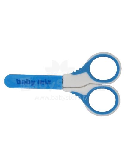 Baby Mix Art.BD60007 Blue  Ножнички для ногтей с закруглёнными кончиками и колпачком
