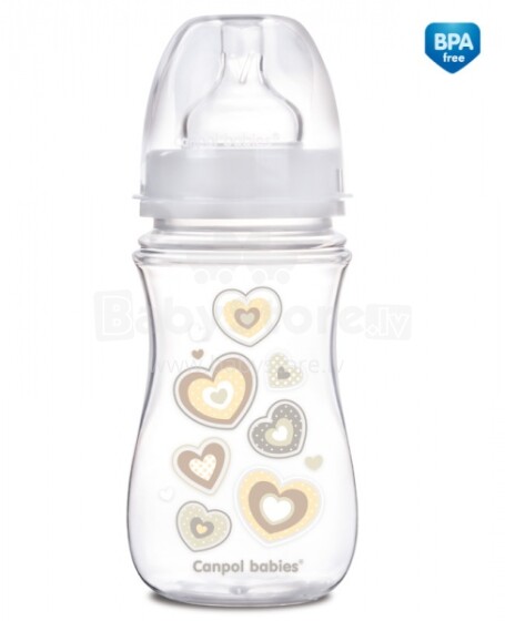 Canpol Babies 35/217 Pudelīte ar silikona knupīti antikolika, 240 ml (3+ mēn.)
