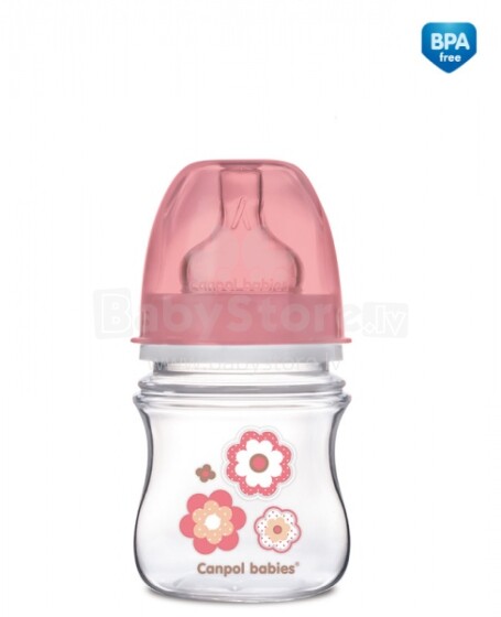Canpol Babies 35/216 Pudelīte ar silikona knupīti antikolika, 120 ml (0+ mēn.)
