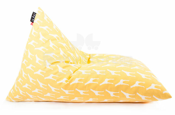 „Life by Qubo ™ Tryangle Safari Giraffe Whitewash“ geltonas 70706 str. Pupelių maišeliai, pūstukai, minkšti pupelių maišeliai