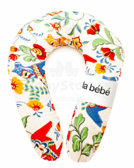 La Bebe™ Snug Cotton Nursing Maternity Pillow Art.15694 Swedish Multicolor Подкова для сна, кормления малыша, 20x70 cм