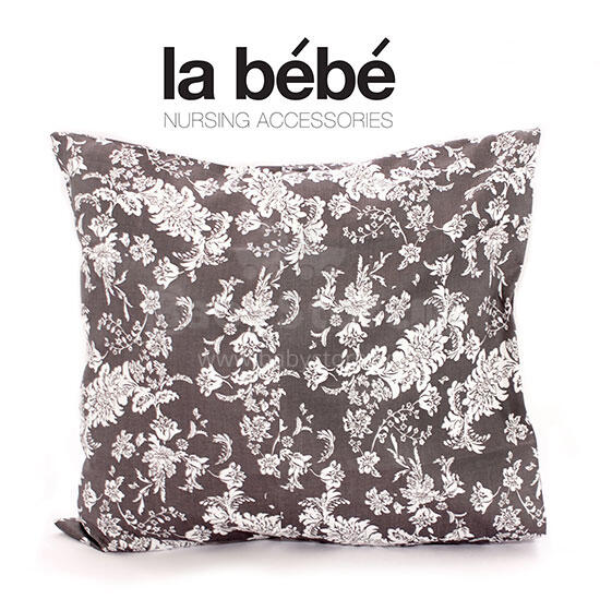 La Bebe™ Satīn Art.85235 Royal Grey Vintage spilvendrāna 40x40 cm