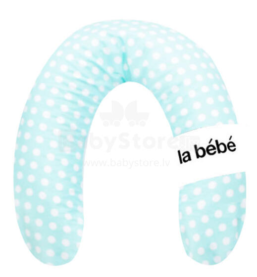 La Bebe™ Rich Maternity Pillow Art.80936 Mint Dots Подковка для сна, кормления малыша 30x104 cm