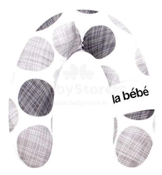 La Bebe™ Rich Cotton Nursing Maternity Pillow Art.81033 Savor Grey Подковка для сна, кормления малыша 30x104 cm