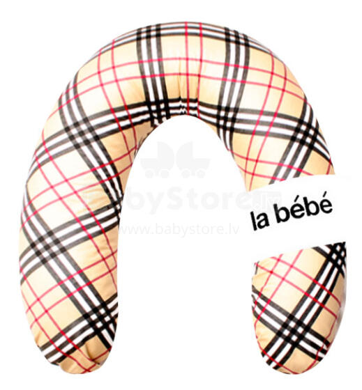 La Bebe™ Rich Maternity Pillow Art.67035 Burberry Подкова для сна, кормления малыша 30x104 cm