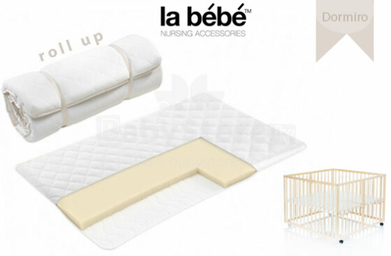 La Bebe™ Play'n Sleep Quilted Art.85284 Mazuļu virsējais matracis standrta gultiņai, ceļojuma gultiņai 100x100cm [air foam]
