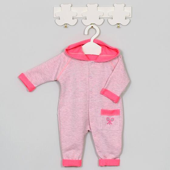 Vilaurita Art.353 Tennis Pink Хлопковый фроте комбинезон с капюшоном (62,68см)