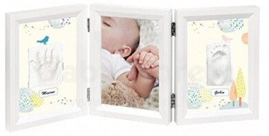 Baby Art Double Print Frame My baby Touch komplekts Dreamy Art.34120174 Trīsdaļīgs Ramītis + Komplekts Nospieduma veidošanai