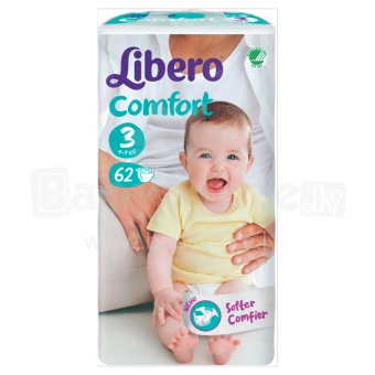 „Libero Baby Soft Jumbo Midi 3“ vystyklai (4-9 kg) 62 vnt. didelis paketas