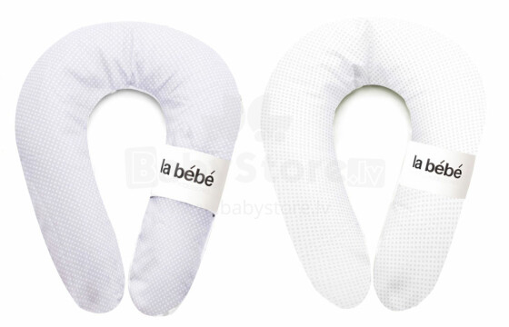 La Bebe™ Snug Cotton Nursing Maternity Pillow Art. 8955 Pearl Grey Satin
