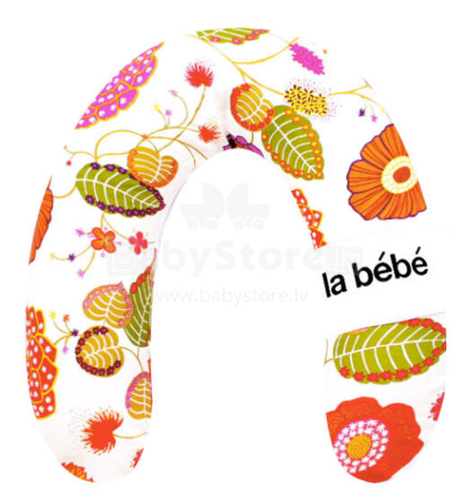 La Bebe™ Rich Maternity Pillow Art.78231 Flowery red Подковка для сна, кормления малыша 30x104 cm