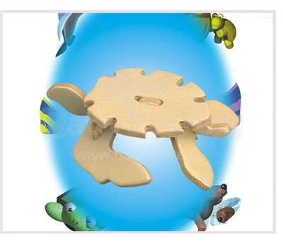 Woodcraft Art.MA1034 Koka 3D puzle Bruņurupucis