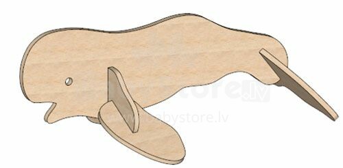 Woodcraft Art.MA1021 Medinis 3D galvosūkių banginis