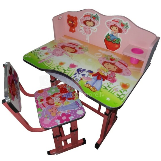 Baby Land Art.HC53C Girls Krāsains darba galds ar krēslu