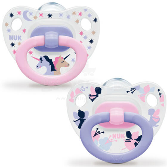 NUK Happy Days Art.SB61 Silikona ortodontiskais māneklis 2gb ( 6-18 mēn. )
