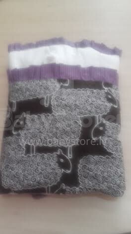 „La bébé Boutique Purple 3864“ medvilnės apvadas lovelei su kampu 180 cm