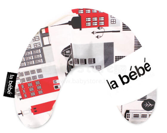 La Bebe™ Mimi Nursing Cotton Pillow Art.5186 Сityscape pakaviņš spilventiņš 19x46cm