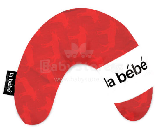 La Bebe™ Mimi Nursing Cotton Pillow Art.23998 Elk Red Подкова для сна, кормления малыша 19x46 cm