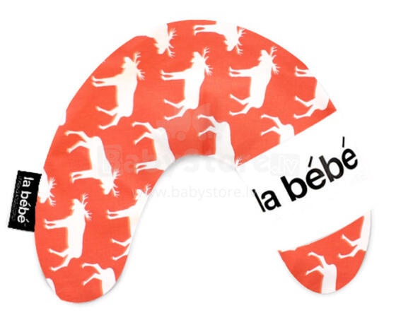 La Bebe™ Mimi Nursing Cotton Pillow Art.24000 Elk Orange Travel pillow, size 19x46 cm
