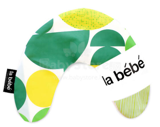 La Bebe™ Mimi Nursing Cotton Pillow Art.3309 Geometry Green Pakaviņš spilventiņš 19x46 cm