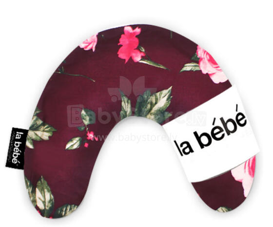 La Bebe™ Mimi Nursing Cotton Pillow Art.82178 Rose Saturated Purple Atbalsta pakaviņš spilventiņš 19x46cm ceļojumiem