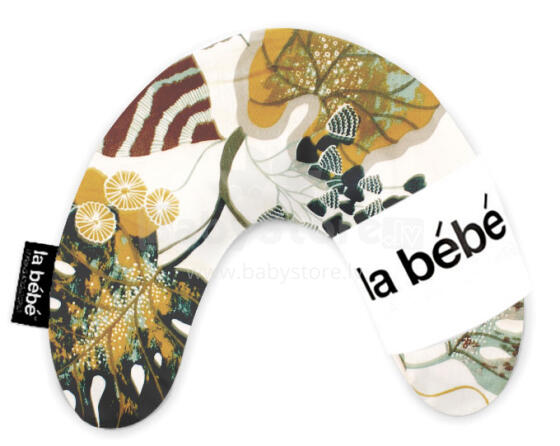 La Bebe™ Mimi Pillow Art.81020 Autumn Art Green Подкова для сна, кормления малыша 19x46cm