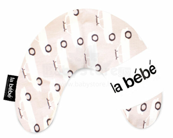 „La Bebe ™ Mimi“ slaugos medvilnės pagalvė, 2848 str., Automobiliai baltos / pilkos spalvos pasagos pagalvėlė, 19x46 cm