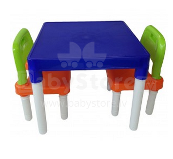 Bet Design Art.HC 100 / SQ668 Set Vaikų rinkinys, stalas + 2 kėdės