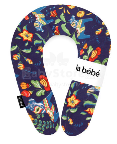 La Bebe™ Snug Cotton Nursing Maternity Pillow Art.85464 Swedish Dala Horse Подковка для сна, кормления малыша 20x70cm