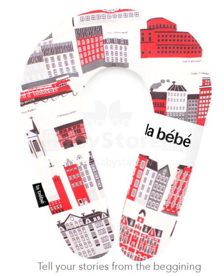 La Bebe™ Snug Cotton Nursing Maternity Pillow Art.9374 Cityscape Подковка для сна, кормления малыша 20x70cm