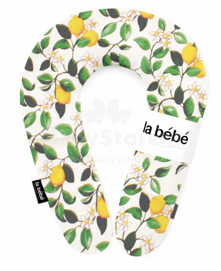 La Bebe™ Snug Cotton Nursing Maternity Pillow Art.9370 Lemon Tree Pakaviņš (pakavs) mazuļa barošana, gulēšanai, pakaviņš grūtniecēm 20x70cm