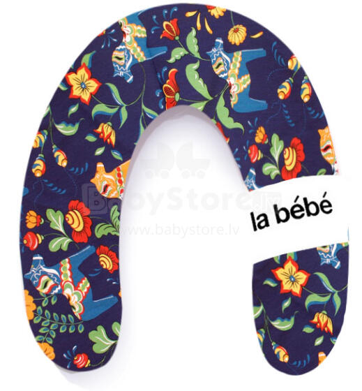 La Bebe™ Rich Cotton Nursing Maternity Pillow Art.85498 Vintage Flover Подковка для сна, кормления малыша 30x104 cm