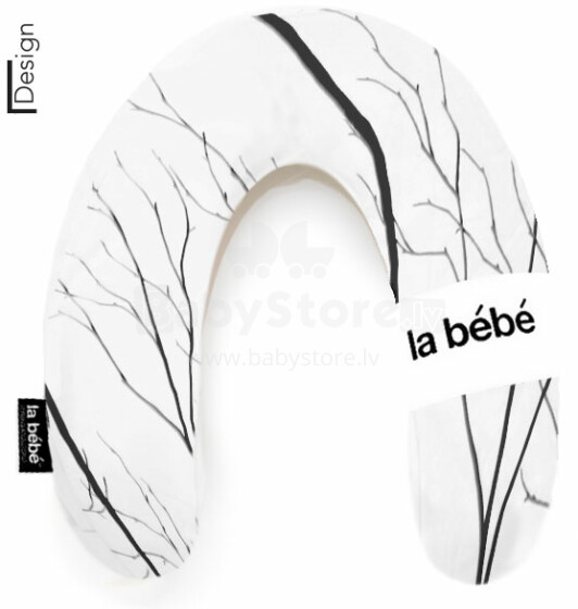 La Bebe™ Rich Maternity Pillow Art.85506 Black Branch horseshoe baby feeding, sleeping, a horseshoe for pregnant women 30x104 cm