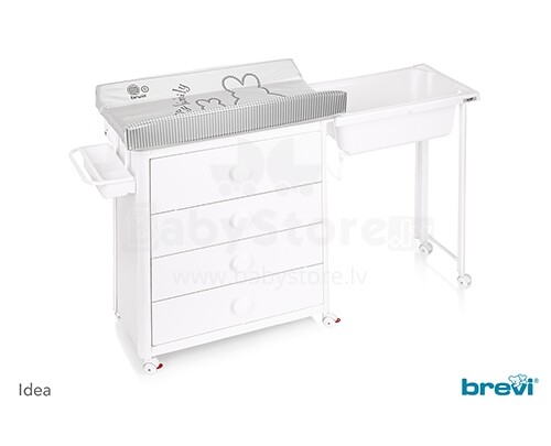 „Brevi '16“ idėjos „Bianco“ menas. 571 Sudedama komoda su vonia