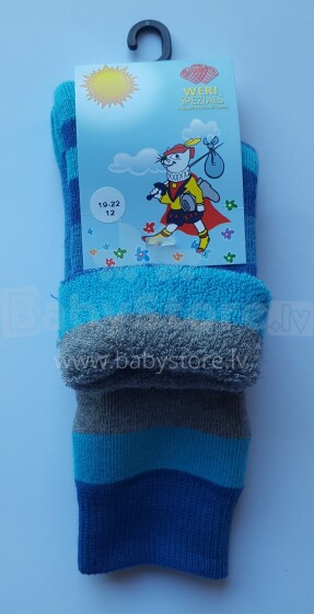 „Weri Spezias“ 42616 juostinės kojinės kilpinės mėlynos